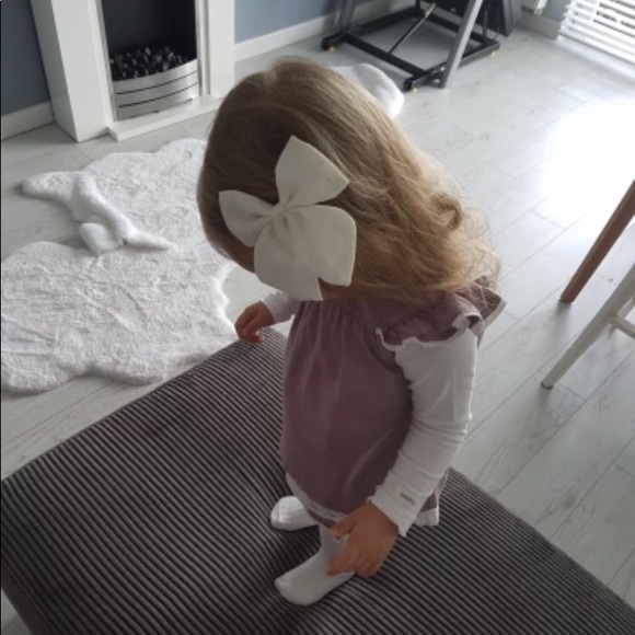 New Set of 4 Linen Bow Clips - Picture 8 of 8